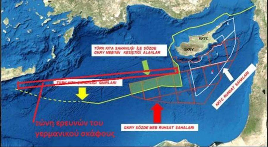 Γιατί οι Τούρκοι κάνουν έρευνες με γερμανικό πλοίο μεταξύ Κρήτης και Κύπρου;
